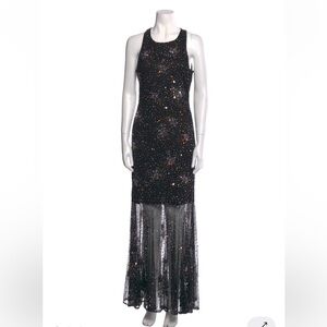 Parker Black Black Sequin Evening Gown